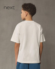 NEXT OFF WHITE TOP STRIKER GRAPHIC T-SHIRT