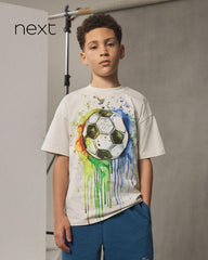 NEXT OFF WHITE TOP STRIKER GRAPHIC T-SHIRT