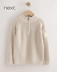 NEXT OFF WHITE UTILITY ZIP NEXT KNITTED JUMPER