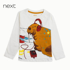 NEXT OFF WHITE WALRUS  PRINTED T-SHIRT