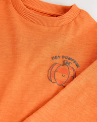 NEXT ORANGE PUMPKIN LONG SLEEVE RELAX FIT T-SHIRT