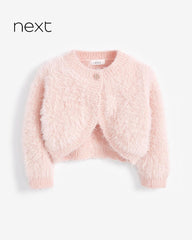 NEXT PINK FLUFFY SHRUG CARDIGAN