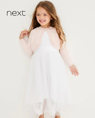 NEXT PINK FLUFFY SHRUG CARDIGAN