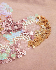 NEXT PINK HEART SEQUIN T-SHIRT