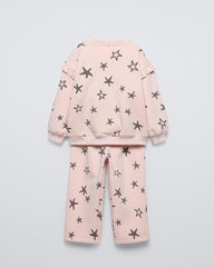 BRANDED PINK PARIS PRINTED SWEATSHIRT WITH TROUSER 2 PCS SET