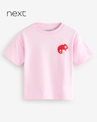 NEXT PINK PRINTED SHORT SLEEVE T-SHIRT