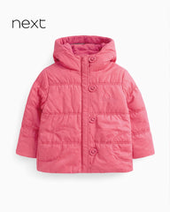 NEXT PINK PUFFER JACKET WITH HOOD