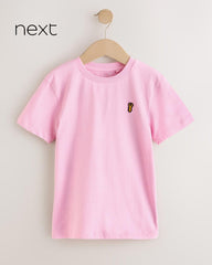 NEXT PINK STAG EMBROIDERED SHORT SLEEVE T-SHIRT