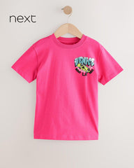 NEXT PINK VENICE BACK PRINT SHORT SLEEVE T-SHIRT