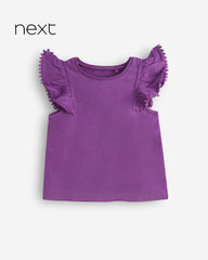 NEXT PURPLE FRILL SLEEVE TOP