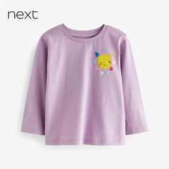 NEXT PURPLE LONG SLEEVE COTTON T-SHIRT