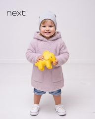 NEXT PURPLE SOFT FLUFFY FLEECE HOODED SWEATER