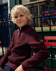 NEXT PURPLE UTILITY ZIP NEXT KNITTED JUMPER