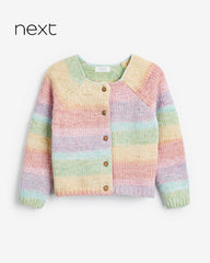 NEXT GIRLS RAINBOW KNITTED CARDIGAN