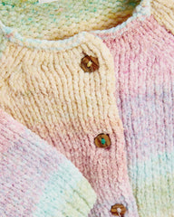 NEXT GIRLS RAINBOW KNITTED CARDIGAN