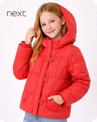 NEXT RED PUFFER JACKET WITH HOOD