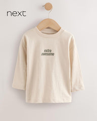 NEXT SAND EXTRA AWESOME LONG SLEEVE T-SHIRT