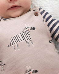 NEXT STONE ZEBRA PRINT DUNGAREE