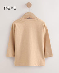 NEXT TAN BROWN BEAR LONG SLEEVE T-SHIRT