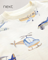 NEXT WHITE CLASSIC TRANSPORT SHORT SLEEVE T-SHIRT