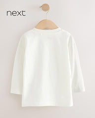 NEXT WHITE SLOGAN LONG SLEEVE T-SHIRT