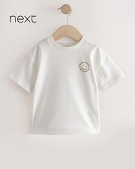 NEXT WHITE SMILEY SHORT SLEEVE T-SHIRT