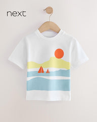 NEXT WHITE SUNSET SHORT SLEEVE T-SHIRT