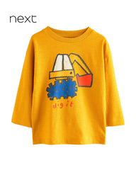 NEXT YELLOW DIG IT LONG SLEEVE T-SHIRT