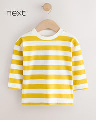 NEXT YELLOW STRIPED LONG SLEEVE T-SHIRT