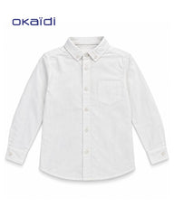 OKAIDI CLASSIC WHITE OXFORD LONG SLEEVE SHIRT