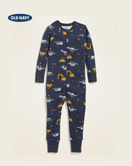 OLD NAVY DARK BLUE PRINTED COTTON ROMPER