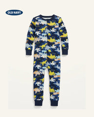 OLD NAVY DINO PRINT SNUG FIT ONE WAY ZIP ROMPER