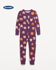 OLD NAVY PURPLE JUNGLE FRIENDS BABY ROMPER