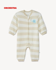 ORCHESTRA BABY BOYS STRIPED ELEPHANT ROMPER