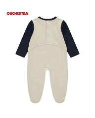 ORCHESTRA BATMAN CONTRAST SLEEVE FOOTED ROMPER