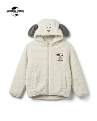 PEANUTS SNOOPY PLUSH FLEECE JACKET WITH REMOVABLE HOOD