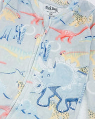 PENELOPE DINO SAFARI COZY PLUSH ZIP ROMPER