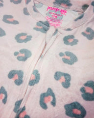 PENELOPE PINK LEOPARD SOF PLUSH ZIP ROMPER