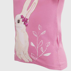 PEPCO GIRLS PINK RABBIT T-SHIRT
