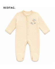 REDTAG BABY DUCK EMBROIDERED QUILTED ROMPER