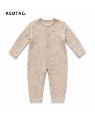 REDTAG BEIGE ANIMAL PRINT QUILTED ROMPER
