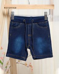 REDTAG BLUE PULL ON DENIM SHORTS