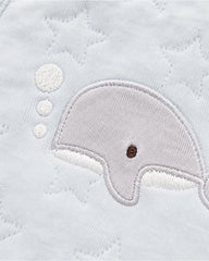 REDTAG BLUE WHALE APPLIQUE QUILTED ROMPER