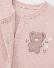 RETAG TEDDY BEAR QUILTED FOOTED ROMPER