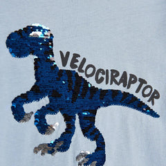 SINSAY LIGHT BLUE VELOSIRATOR LONG SLEEVE T-SHIRT