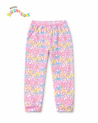 SQUISHMELLOW PINK LEOPARD FLEECE PYJAMA SET