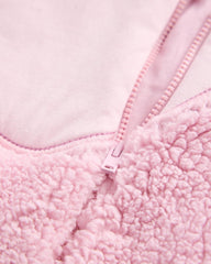 TU BABY DISNEY ANGEL PINK FLUFFY FLEECE HOODED ROMPER