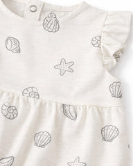 TU BABY OFF WHITE SEASIDE SPRITE ROMPER