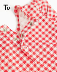 TU BABY RED GINGHAM ROMPER