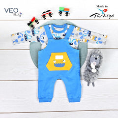 VEO BABY BLUE PRINTED 2 PCS BODYSUIT
